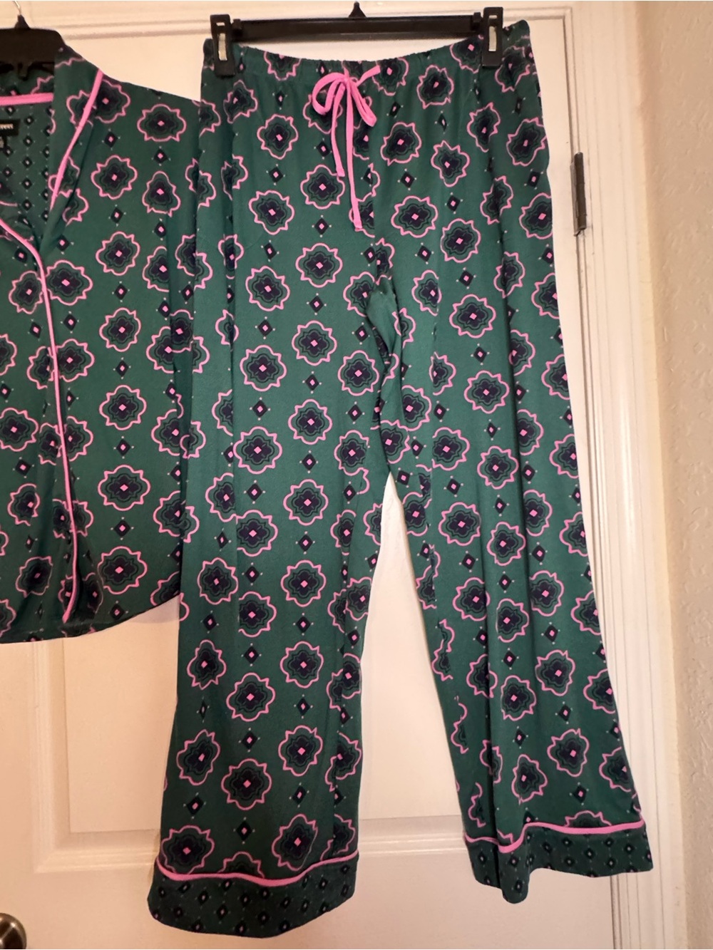 Room service Pajama Set with Pink Piping - Picture 6 of 6